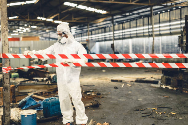 Professional Biohazard Cleanup technician working in Auburn, IN